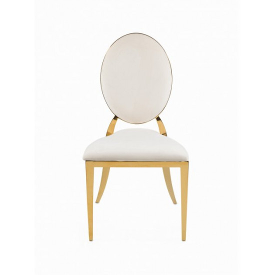 Стілець REMY-DECOR Мілан із нержавіючої сталі золотий 1шт Стілець REMY-DECOR Мілан із нержавіючої сталі золотий 1шт