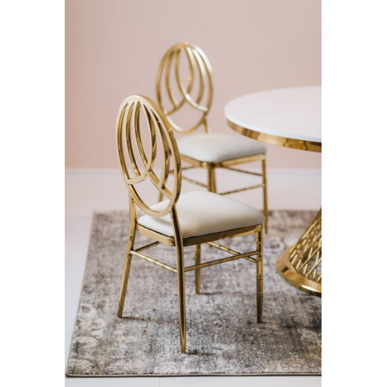 Стілець REMY-DECOR Фенікс із нержавіючої сталі золото 1шт Стілець REMY-DECOR Фенікс із нержавіючої сталі золото 1шт
