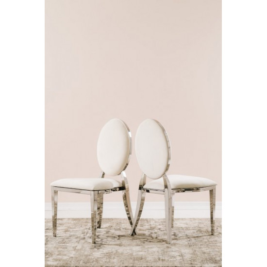Стілець REMY-DECOR Мілан срібний з нержавіючої сталі 1шт Стілець REMY-DECOR Мілан срібний з нержавіючої сталі 1шт