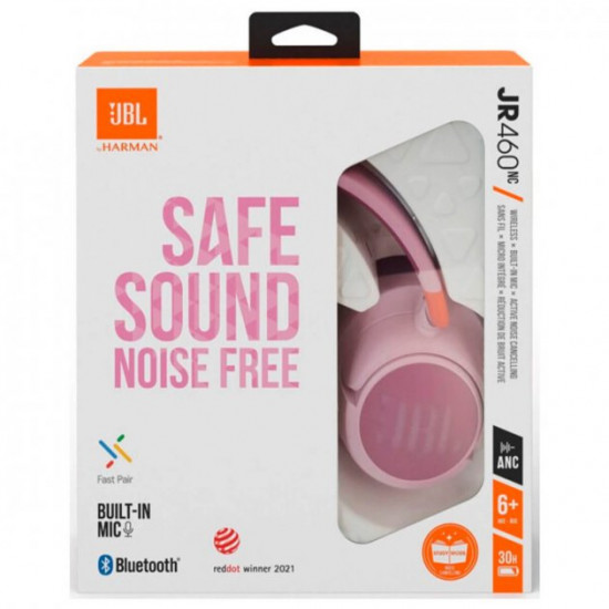  Беспроводные наушники для детей JBL JR 460 NC Pink (JBLJR460NCPIK)