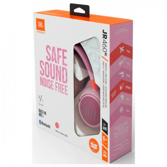  Беспроводные наушники для детей JBL JR 460 NC Pink (JBLJR460NCPIK)