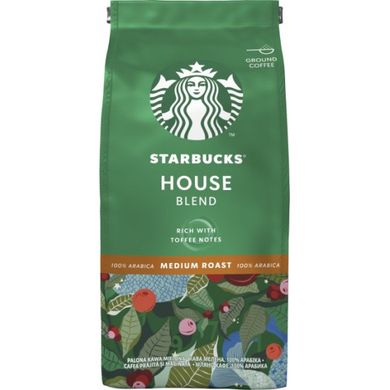 Кофе Starbucks Хаус Бленд натуральный жареный молотый 200 г (7613036932110) Кофе Starbucks Хаус Бленд натуральный жареный молотый 200 г (7613036932110)