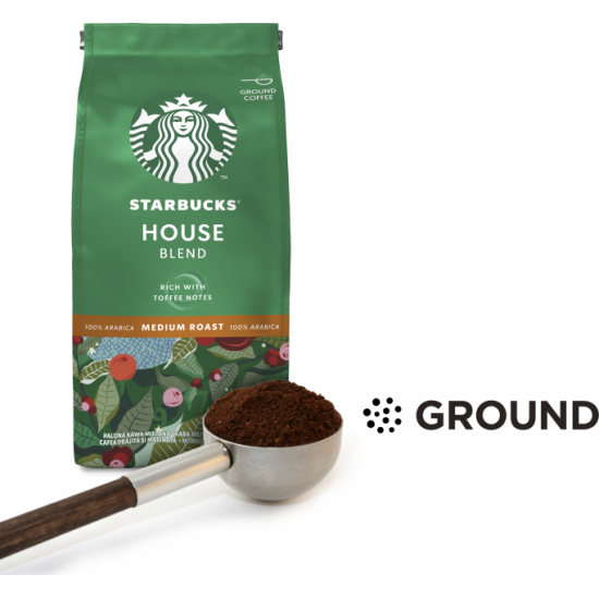 Кофе Starbucks Хаус Бленд натуральный жареный молотый 200 г (7613036932110) Кофе Starbucks Хаус Бленд натуральный жареный молотый 200 г (7613036932110)