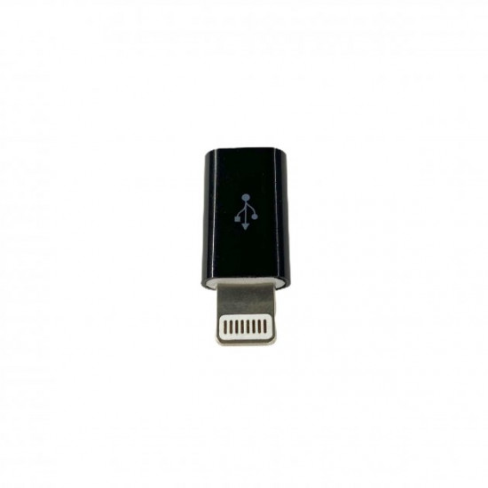 Переходник с MicroUSB на Iphone lightning черный Переходник с MicroUSB на Iphone lightning черный