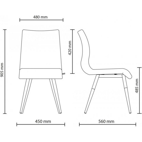 Chair Nowy Styl LUIS HN ordf ANTR (BOX-1) KL-301 Light gray Chair Nowy Styl LUIS HN ordf ANTR (BOX-1) KL-301 Light gray