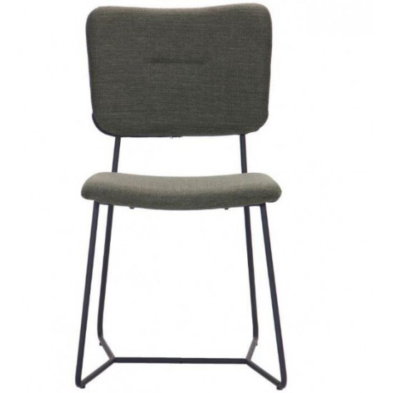 Chair for kitchen, living room, cafe, bar Alphabet G steel black/chenille fabric olive AMF Chair for kitchen, living room, cafe, bar Alphabet G steel black/chenille fabric olive AMF