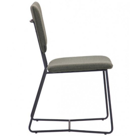 Chair for kitchen, living room, cafe, bar Alphabet G steel black/chenille fabric olive AMF Chair for kitchen, living room, cafe, bar Alphabet G steel black/chenille fabric olive AMF