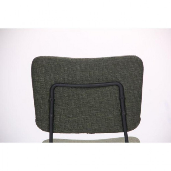 Chair for kitchen, living room, cafe, bar Alphabet G steel black/chenille fabric olive AMF Chair for kitchen, living room, cafe, bar Alphabet G steel black/chenille fabric olive AMF