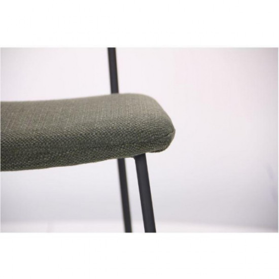 Chair for kitchen, living room, cafe, bar Alphabet G steel black/chenille fabric olive AMF Chair for kitchen, living room, cafe, bar Alphabet G steel black/chenille fabric olive AMF
