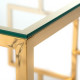 Кофейный квадратный столик Vetro Mebel CL-2 прозрачный + золото Кофейный квадратный столик Vetro Mebel CL-2 прозрачный + золото