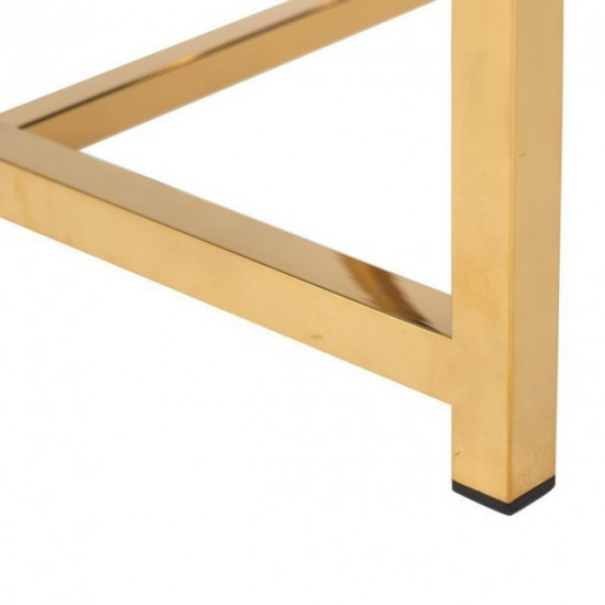 Кофейный квадратный столик Vetro Mebel CL-2 прозрачный + золото Кофейный квадратный столик Vetro Mebel CL-2 прозрачный + золото