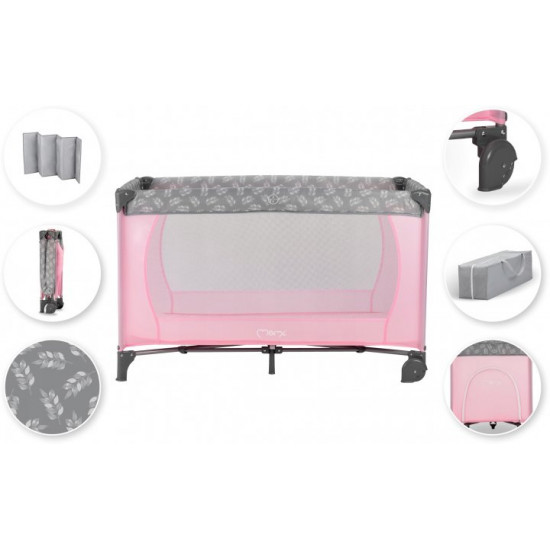 Baby playpen MoMi Belove color - pink (LOZE00016) Baby playpen MoMi Belove color - pink (LOZE00016)