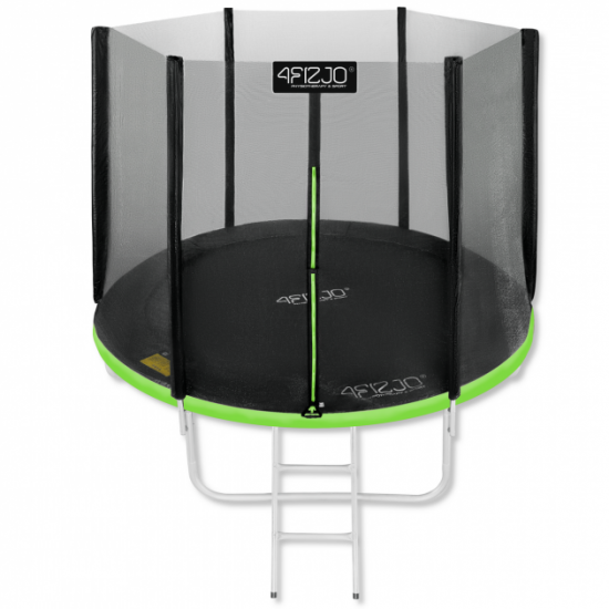 Батут із зовнішньою сіткою 4FIZJO Classic 8FT 252 см 4FJ0304 чорно зелений Батут із зовнішньою сіткою 4FIZJO Classic 8FT 252 см 4FJ0304 чорно зелений