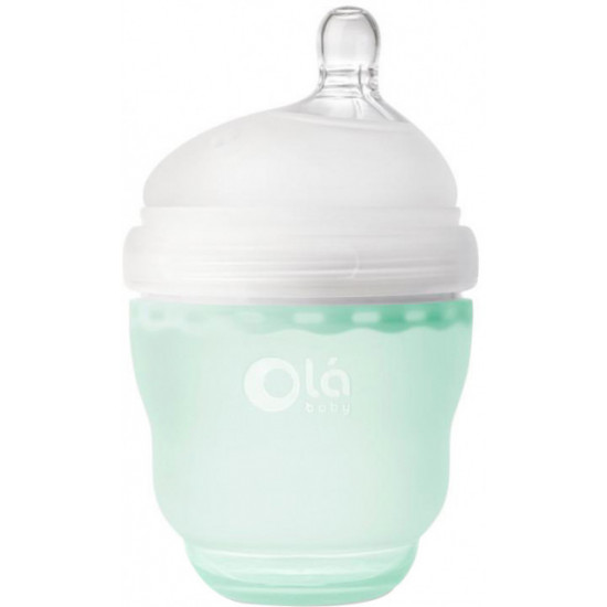Baby silicone anti-colic bottle Olababy GentleBottle Mint Turquoise 120 ml (80420) Baby silicone anti-colic bottle Olababy GentleBottle Mint Turquoise 120 ml (80420)