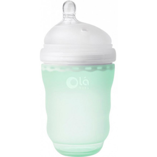 Baby silicone anti-colic bottle Olababy GentleBottle Mint Turquoise 240 ml (80820) Baby silicone anti-colic bottle Olababy GentleBottle Mint Turquoise 240 ml (80820)
