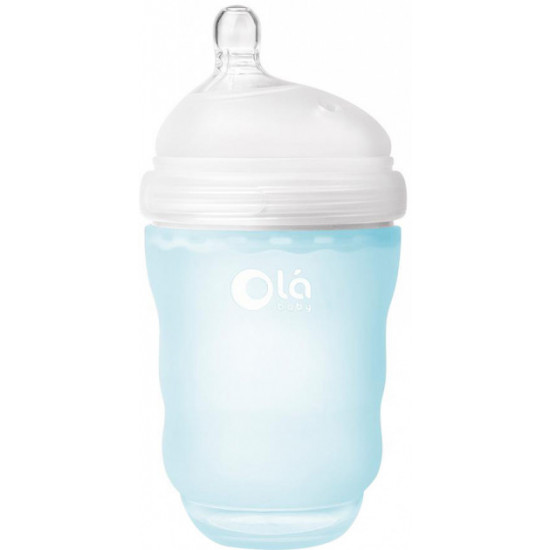 Детская силиконовая антиколиковая бутылочка Olababy GentleBottle Sky Голубой 240 мл (80840) Детская силиконовая антиколиковая бутылочка Olababy GentleBottle Sky Голубой 240 мл (80840)