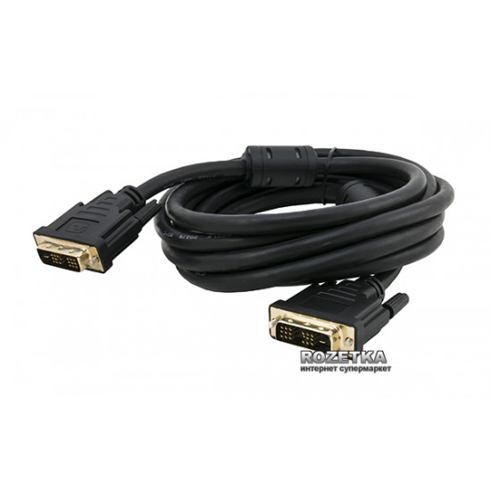 Extradigital DVI-D Cable, Single Link, 3 m, 28 AWG, PVC, 2x Ferrites (KBD1638) Extradigital DVI-D Cable, Single Link, 3 m, 28 AWG, PVC, 2x Ferrites (KBD1638)