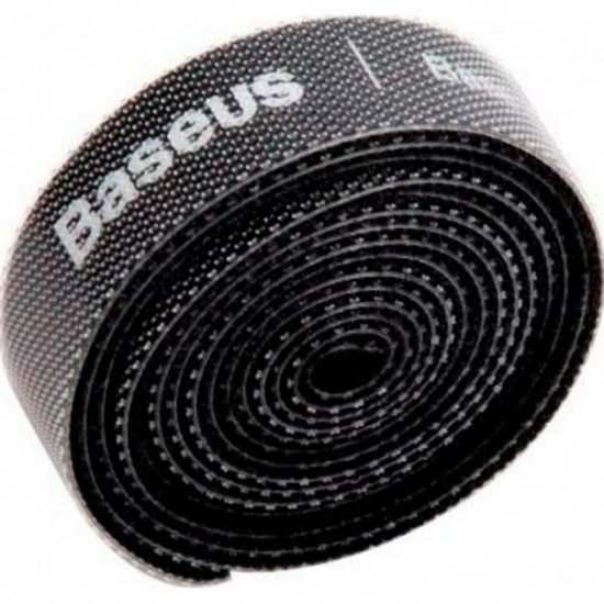 Лента липучка для кабеля Baseus Colourful Circle Velcro strap 1m ACMGT-E01 Black Лента липучка для кабеля Baseus Colourful Circle Velcro strap 1m ACMGT-E01 Black