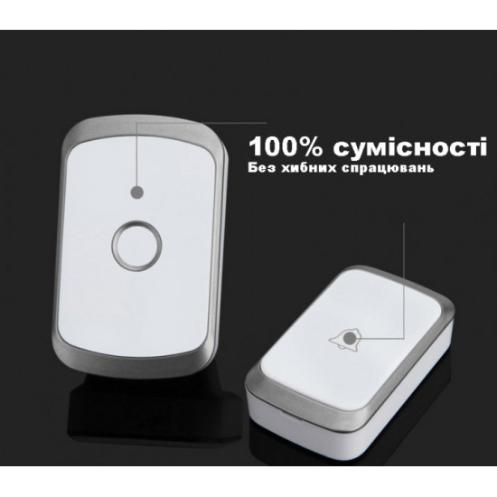 Дверний дзвінок бездротовий Digital Lion WDB-01, до 300 метрів, білий Дверний дзвінок бездротовий Digital Lion WDB-01, до 300 метрів, білий
