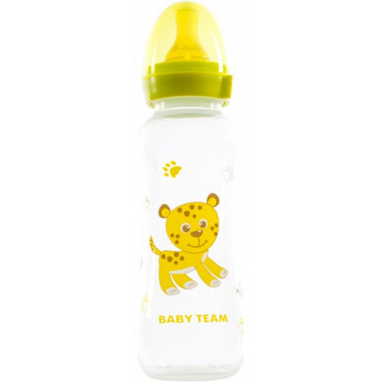 Бутылочка для кормления с латексной соской Baby Team 250 мл (1310_салатовий) Бутылочка для кормления с латексной соской Baby Team 250 мл (1310_салатовий)