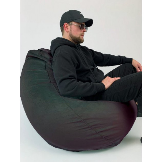Frameless chair bag Pear with inner cover BIG 100x140 Gray Premium Velor Frameless chair bag Pear with inner cover BIG 100x140 Gray Premium Velor