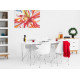 Chair for kitchen, living room with leatherette metal/plastic pillow Tower C Group SDM White Chair for kitchen, living room with leatherette metal/plastic pillow Tower C Group SDM White
