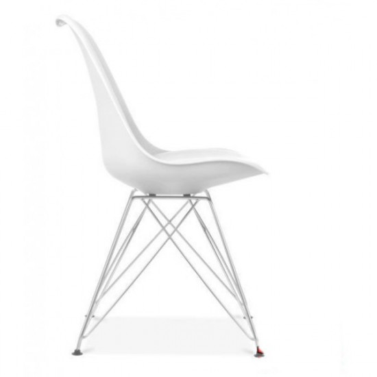 Chair for kitchen, living room with leatherette metal/plastic pillow Tower C Group SDM White Chair for kitchen, living room with leatherette metal/plastic pillow Tower C Group SDM White