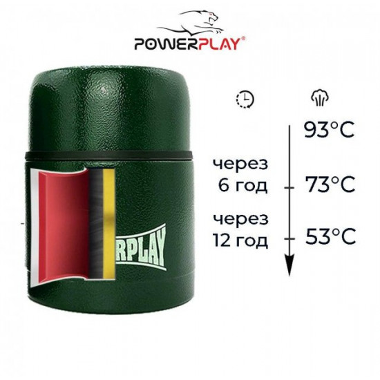 Food thermos PowerPlay 9003 500 ml Green (PP_9003_500ml_Green) Food thermos PowerPlay 9003 500 ml Green (PP_9003_500ml_Green)