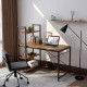 Practical computer desk Home Fest Loran Black and brown