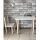 Children's wooden table and chair Toys, height 40 cm. Tabletop 60/40 cm. White Children's wooden table and chair Toys, height 40 cm. Tabletop 60/40 cm. White