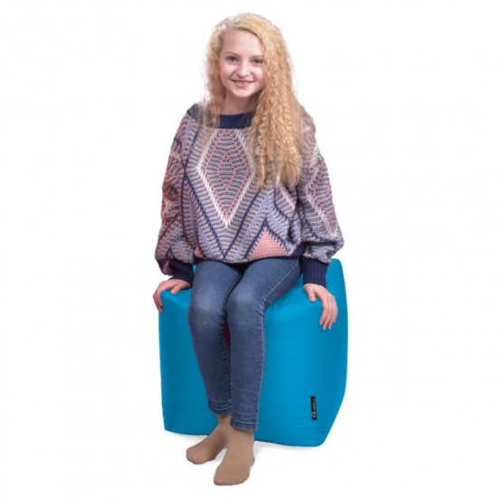 Pouf Cube Oxford size Standard+ Studio Comfort Blue Pouf Cube Oxford size Standard+ Studio Comfort Blue