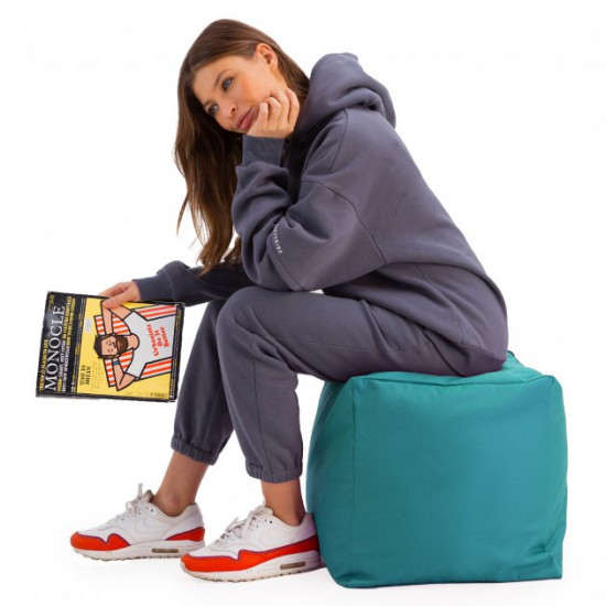 Пуф кубик Prolisok бірюзовий 40х40 Oxford PU 600d