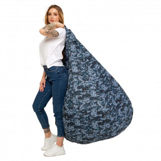 Крісло груша мішок Мега Prolisok піксель синій 90x125 (XL) Oxford PU 600d Крісло груша мішок Мега Prolisok піксель синій 90x125 (XL) Oxford PU 600d
