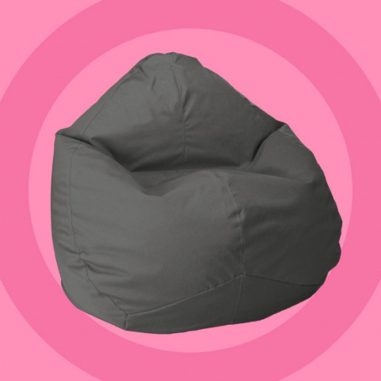 Armchair bag Pear Oval Softly Wide S 100x80 Gray Oxford 600 D PU