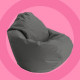 Armchair bag Pear Oval Softly Wide S 100x80 Gray Oxford 600 D PU
