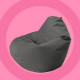 Armchair bag Pear Oval Softly Wide S 100x80 Gray Oxford 600 D PU