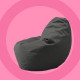 Armchair bag Pear Oval Softly Wide S 100x80 Gray Oxford 600 D PU