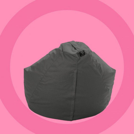 Armchair bag Pear Oval Softly Wide S 100x80 Gray Oxford 600 D PU