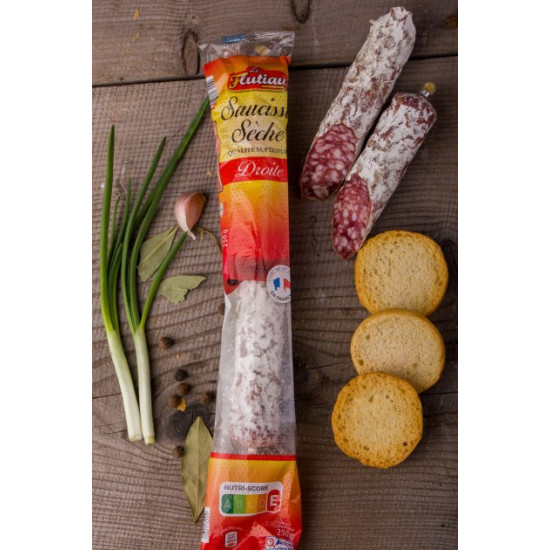 Dried sausage Saucisse seche droite 250 gr. Dried sausage Saucisse seche droite 250 gr.