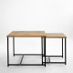 Set of coffee tables “Quadro” – Black, Oak Set of coffee tables “Quadro” – Black, Oak
