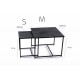 Set of coffee tables “Quadro” – Black, Oak Set of coffee tables “Quadro” – Black, Oak