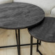 Set of coffee tables “Modern” – Black, Charcoal Set of coffee tables “Modern” – Black, Charcoal