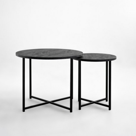 Set of coffee tables “Modern” – Black, Charcoal Set of coffee tables “Modern” – Black, Charcoal