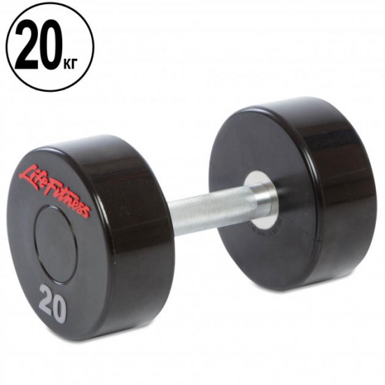 Гантель цільна професійна Life Fitness SC-80081-20 1шт 20кг Гантель цільна професійна Life Fitness SC-80081-20 1шт 20кг
