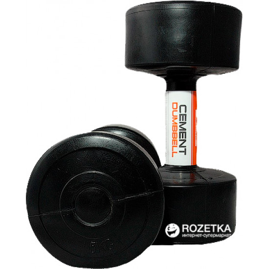 Гантели LiveUp Cement Dumbell 2 шт х 5 кг Black (LS2003-5) Гантели LiveUp Cement Dumbell 2 шт х 5 кг Black (LS2003-5)