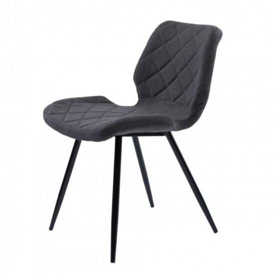 Chair for kitchen, cafe, bar, restaurant Diamond metal black/fabric gray graphite Concepto Chair for kitchen, cafe, bar, restaurant Diamond metal black/fabric gray graphite Concepto