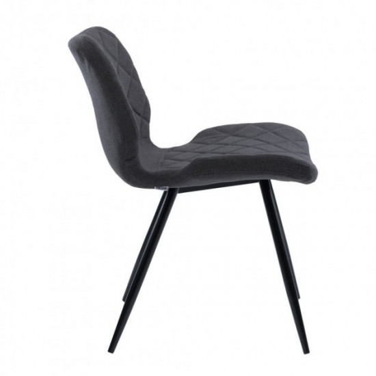 Chair for kitchen, cafe, bar, restaurant Diamond metal black/fabric gray graphite Concepto Chair for kitchen, cafe, bar, restaurant Diamond metal black/fabric gray graphite Concepto