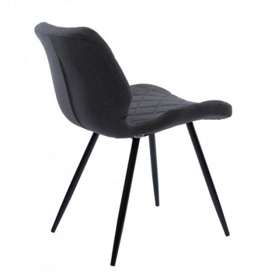 Chair for kitchen, cafe, bar, restaurant Diamond metal black/fabric gray graphite Concepto Chair for kitchen, cafe, bar, restaurant Diamond metal black/fabric gray graphite Concepto