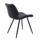 Chair for kitchen, cafe, bar, restaurant Diamond metal black/fabric gray graphite Concepto Chair for kitchen, cafe, bar, restaurant Diamond metal black/fabric gray graphite Concepto