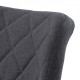 Chair for kitchen, cafe, bar, restaurant Diamond metal black/fabric gray graphite Concepto Chair for kitchen, cafe, bar, restaurant Diamond metal black/fabric gray graphite Concepto